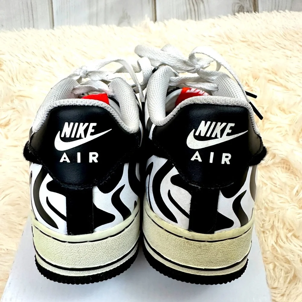 Nike Air Force 1 Low 'Zebra Print' CU4687-100, Youth Boys size 6.5 - Picture 6 of 8